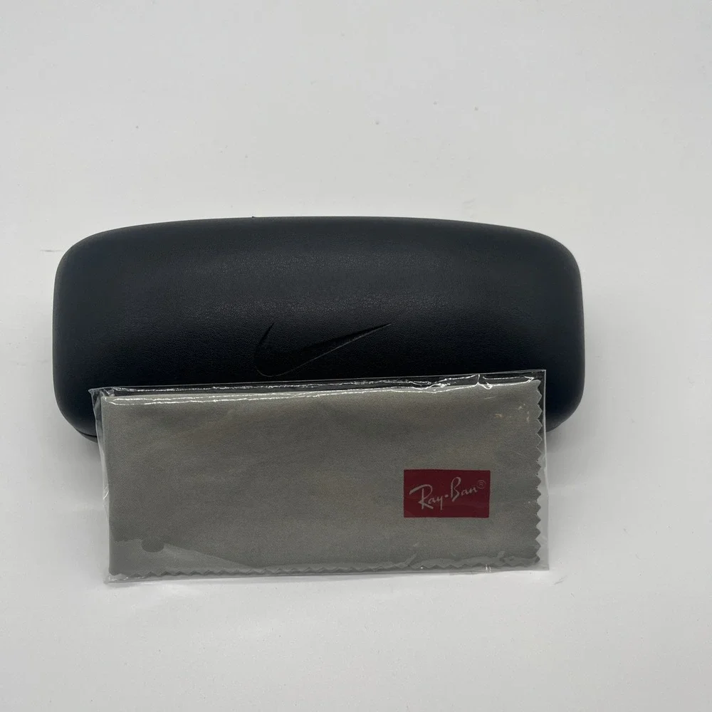 NIKE Black Eyeglasses Sunglasses Hard Case Just Do It Made In Italy Rayban cloth